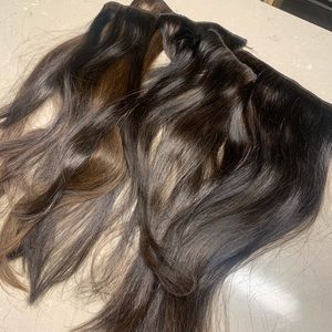 Natural human hair extensions 20 inches hair clips